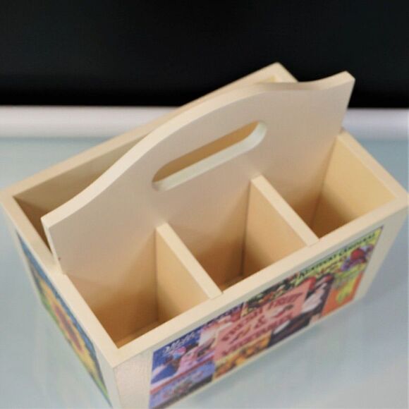 Vintage Look Craft Caddy Carrier Organizer Decoupage Vintage Crafts By Bonnie - Picture 2 of 11